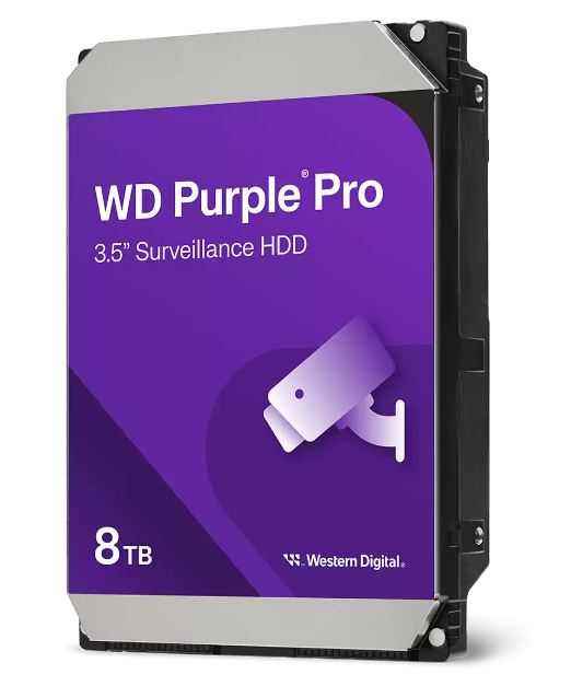 Western Digital WD Purple Pro Surveillance Internal Hard Drive HDD, Supports up to 550TB/yr workload rate. Western Digital WD Purple Pro Surveillance Internal Hard Drive HDD, Supports up to 550TB/yr workload rate.